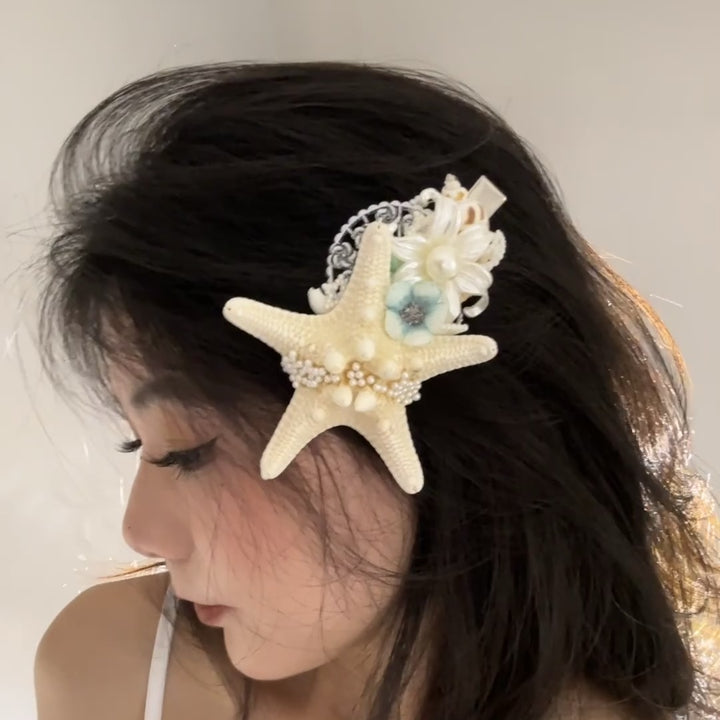 Seashell hairpin