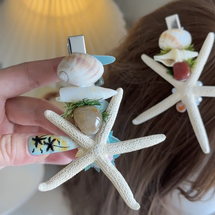 Seashell hairpin